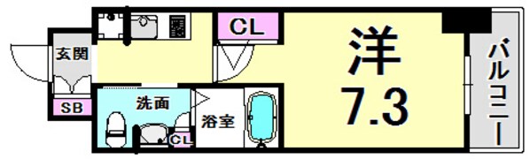 エステムプラザ神戸水木通グランクロスの物件間取画像